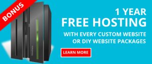 12 months Free Hosting with every website package - banner image